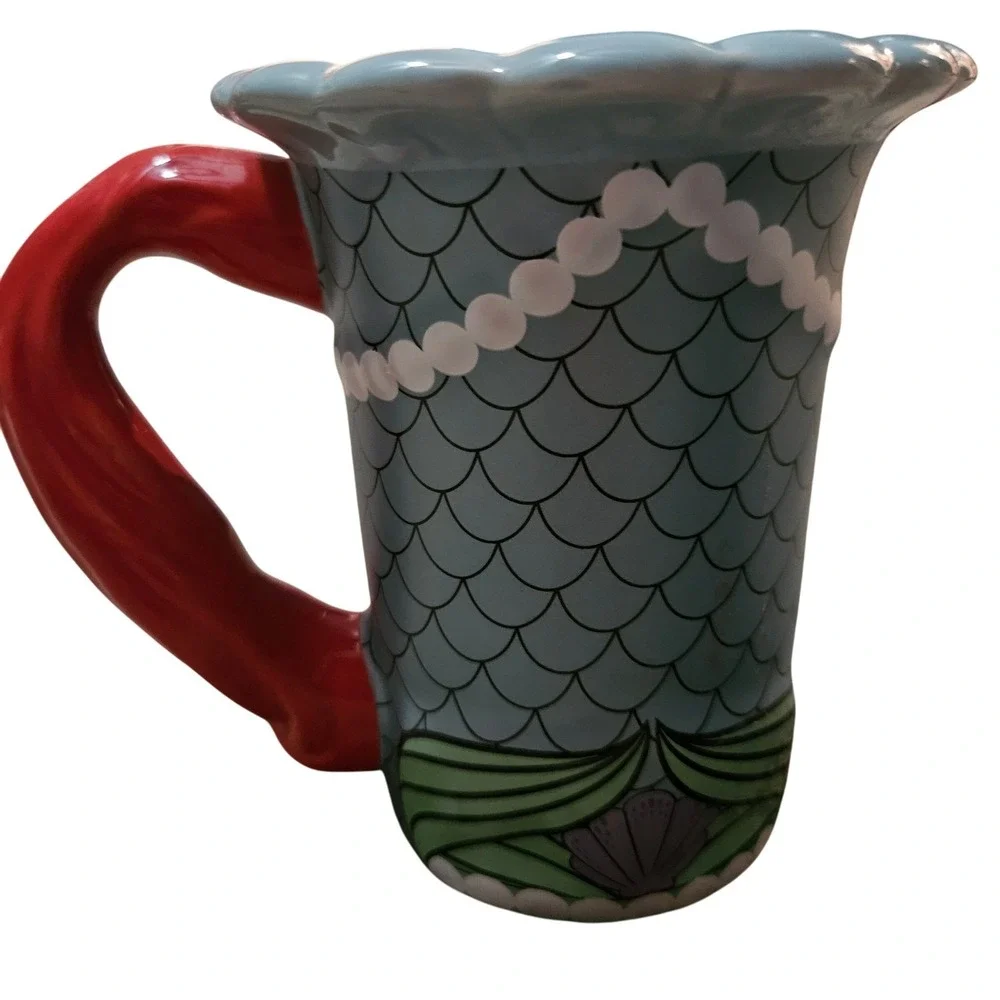 Disney Little Mermaid Ariel Tail Handle Ceramic Coffee Mug‎ Collectible
